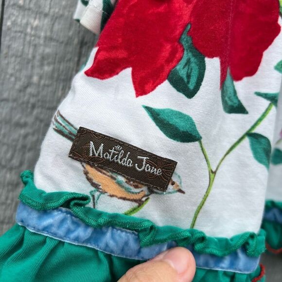 Matilda Jane Woodland Wonders Dress Make Believe Girls Bunny Easter Size 12-18 - Picture 6 of 7